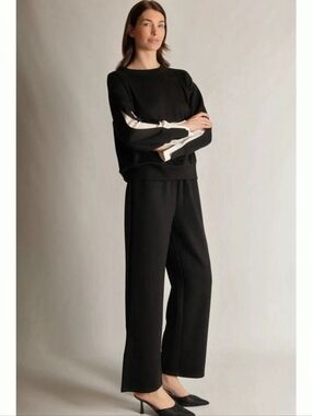 p cill Blake Wide Leg Pants with Bottom Slits Size S